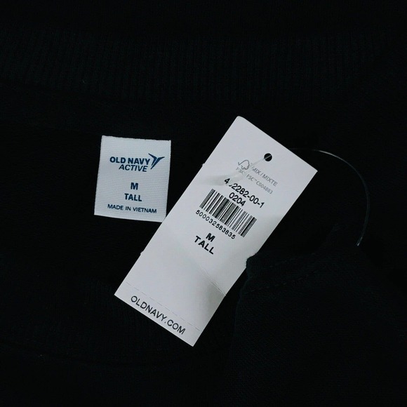 Old Navy Active Womens MT Sweatshirt Black Loose French-Terry Crew Neck NWT CG20 - Picture 2 of 4